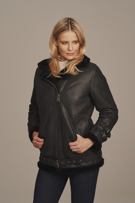 Dam Shearling Jacka svart